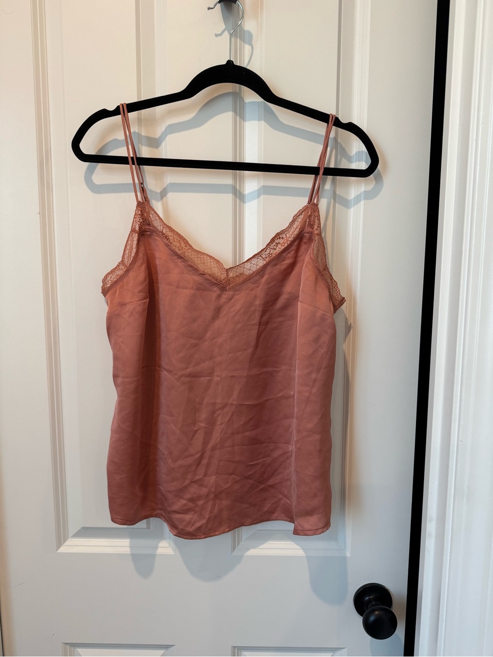 Abercrombie & Fitch Lace-Trim Satin Cami - Dusty Rose